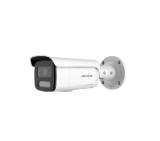 HikVision 4 MP Smart Hybrid Light with ColorVu Fixed Bullet Network Camera, 4 mm, F1, IR,White Light up to 60m, H.265+, IP67, 130 dB WDR, built-in microphone, built-in speaker, built-in memory card slot (up to 512 GB), 12Vdc/PoE 12.5W