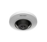 HikVision 5MP Fixed Fisheye Network Camera, 1.05 mm, F2.25, 180° fisheye view, IR up to 8 m, H.265+, 120 dB WDR, built-in microphone, built-in memory card slot (up to 256 GB), 12Vdc/PoE 7.5W