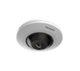 HikVision 5MP Fixed Fisheye Network Camera, 1.05 mm, F2.25, 180° fisheye view, IR up to 8 m, H.265+, 120 dB WDR, built-in microphone, built-in memory card slot (up to 256 GB), 12Vdc/PoE 7.5W