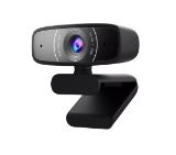 Asus WEBCAM C3, USB camera with 1080p 30 fps recording, beamforming microphone for better live-streaming video and audio quality, and adjustable clip that fits various devices