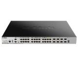 D-Link 20-port GE PoE 370W Layer 3 Stackable Managed Gigabit Switch including 4-port Combo 4-port Combo