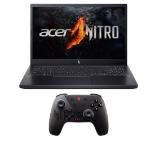 Acer Nitro V15, ANV15-41-R948, AMD Ryzen 7 7735HS( up to 4.55GHz, 12MB), 15.6" FHD(1920x1080)IPS 165Hz, 1*16GB DDR5 (1 slot free), 512 GB PCIe NVMe SSD, NVIDIA GeForce RTX 4050 6GB GDDR6, Wi-Fi AX, BT, No OS, Black + Nitro Wireless gamepad in the box