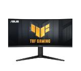 Asus TUF Gaming VG34VQL3A Curved Gaming, 34 " WQHD (3440 x 1440), 180Hz, 1500R, Curved design, Extreme Low Motion Blur, Freesync Premium Pro, 1ms (GTG),125% sRGB, DisplayHDR 400 , DisplayWidget, Black