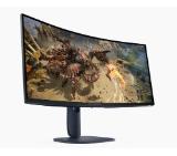 Dell Alienware AW3425DWM, 34" Curved WQHD LED AG 21:9, VA, 1ms GTG, 3000:1, 400 cd/m2, 3440x1440, 180 Hz, 95% DCI-P3, HDR, VRR, AMD FreeSync, VESA AdaptiveSync, HDMI, DP, USB 5Gbps, PIP, PBP, Height Adjustable, Pivot, Tilt, Black