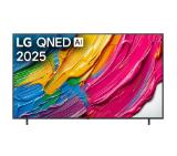 LG 86QNED80A3A, 86" 4K QNED HDR Smart TV, 3840x2160, DVB-T2/C/S2, Alpha 7 AI Processor, HDR10 / HLG, webOS 25 ThinQ, VRR / ALLM / HGiG, 4K Upscaling, WiFi 5, Voice Controll, Bluetooth 5.1, AirPlay 2, LAN, CI, HDMI, SPDIF, Google Cast, 2 pole Stand