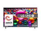 LG 55UA75003LA, 55" 4K UltraHD TV 4K (3840x2160), DVB-T2/C/S2, webOS 25 Smart, ThinQ AI, Alpha 7 AI Processor, WiFi, HDR10 pro, HLG, ALLM/HGiG, 4K Upscaling, AI Sound pro, Multiple View, HDMI eARC, LAN, USB, Bluetooth, Google Cast, 2 Pole Stand, Black