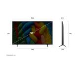 LG 55NANO80A3B, 55" 4K HDR Smart Nano Cell TV, 3840x2160, DVB-T2/C/S2, AI Alpha 7, HDR 10 PRO, webOS 25, ThinQ AI, VRR, ALLM, HGiG, WiFi, Clear Voice, AI Upscaling, Bluetooth, Hdmi e-ARC , CI, LAN, AirPlay2, Chromecast, 2 Pole stand, Black