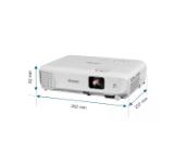 Epson EB-W53, Projectors, Home entertainment, WXGA, HD ready, 4,000 Lumen- 2,600 Lumen(economy) In accordance with IDMS15.4, 4,000 Lumen - 2,600 Lumen(economy) In accordance with ISO 21118:2020, 16,000: 1, USB 2.0 Type B (Service Only), HDMI in (2x)