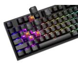 Genesis Mechanical Gaming Keyboard Thor 404 Black RGB Backlight Outemu Peach Silent, US Layout