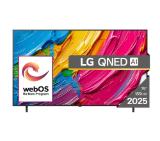 LG 75QNED80A3A, 75" 4K QNED HDR Smart TV, 3840x2160, DVB-T2/C/S2, Alpha 7 AI Processor, HDR10 / HLG, webOS 25 ThinQ, VRR / ALLM / HGiG, 4K Upscaling, WiFi 5, Voice Controll, Bluetooth 5.1, AirPlay 2, LAN, CI, HDMI, SPDIF, Google Cast, 2 pole Stand