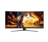 AOC CU34G4, 34" Curved 1500R VA WLED, 3440x1440@180Hz, 1ms GtG, 0.5ms MPRT, 300cd m/2, 2500:1, 80M:1 DCR, Adaptive Sync, FlickerFree, Low Blue Light, Tilt, Height Adjust, Swivel, 2xHDMI, DP
