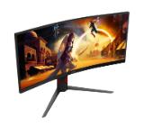 AOC CU34G4, 34" Curved 1500R VA WLED, 3440x1440@180Hz, 1ms GtG, 0.5ms MPRT, 300cd m/2, 2500:1, 80M:1 DCR, Adaptive Sync, FlickerFree, Low Blue Light, Tilt, Height Adjust, Swivel, 2xHDMI, DP