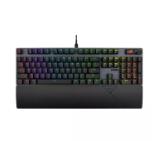 Asus ROG Strix Scope II X gaming keyboard with hot-swappable ROG NX mechanical switches V2, sound-dampening foam, PBT doubleshot keycaps, streaming hotkeys, multi-function controls, three tilt angles, and wrist rest, Black