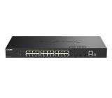 D-Link 24 Ports GE PoE (30W) + 4 Ports 10G SFP+ Smart Managed Switch, 370W