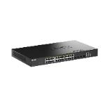 D-Link 24 Ports GE PoE (30W) + 4 Ports 10G SFP+ Smart Managed Switch, 370W