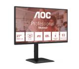 AOC 27E4U, 27" IPS WLED, 1920x1080@120Hz, 4ms GtG, 300cd m/2, 1500:1, 20M:1 DCR, Adaptive Sync, FlickerFree, Anti Blue Light, 2Wx2, Tilt, Height Adjust, Pivot, Swivel, D-SUB, HDMI, USB Hub