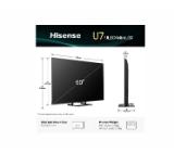 Hisense 50" U7Q, 4K Ultra HD 3840x2160, ULED, FALD, Quantum Dot, 144Hz, IPS, HDR 10+, HLG, Dolby Vision IQ, Dolby Atmos, Smart TV, WiFi 5GHz, WiFi Direct, BT, Anyview Cast, 4xHDMI, 2xUSB, LAN, CI+, DVB-T2/C/S2, Black