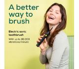 Beurer SC 30 Jet Black, Electric Sonic Toothbrush, up to 80,000 mov/min, 4 cleaning programs: Clean, White, Polish, Gum Care, Int. 2-min. timer, Incl. 2 toothbrush heads and USB-C charging cable, 15 days of battery life