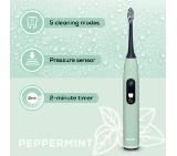 Beurer SC 50 peppermint Electric Sonic Toothbrush, up to 80,000 mov/min, 5 cleaning programs: Clean, Sensitive, Polish, Gum Care, Whiten, Pressure sensor , 2-min. timer, Incl. 2 toothbrush heads and magnetic charging plate, 22 days of battery life