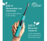 Beurer SC 50 ocean breeze Electric Sonic Toothbrush, up to 80,000 mov/min, 5 cleaning programs: Clean, Sensitive, Polish, Gum Care, Whiten, Pressure sensor , 2-min. timer, Incl. 2 toothbrush heads and magnetic charging plate, 22 days of battery life