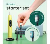 Beurer SC 50 splashy lemon Electric Sonic Toothbrush, up to 80,000 mov/min, 5 cleaning programs: Clean, Sensitive, Polish, Gum Care, Whiten, Pressure sensor , 2-min. timer, Incl. 2 toothbrush heads and magnetic charging plate, 22 days of battery life