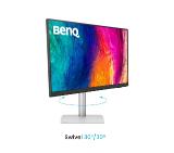 BenQ PD3226G 32" 4K 144Hz, IPS, 1ms, Designer Monitor, AQCOLOR, AMD FreeSync Premium, Pantone, Calman, Display ColorTalk, Daisy Chain, KVM, Thunderbolt 4, CAD/CAM Mode, DualView, 400nits, 1200:1, DP.HDMI, TB4 90W PD, Height Adj. 150mm, 7kg. WHITE-SILVER