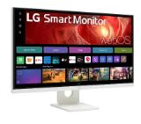 LG 27U731SA-W, 27" IPS Smart webOS23, 5ms, 1000:1, 350cd/m, FHD 3840 x 2160, ThinQ, DCI-P3 90%, HDR 10, HDMI, USB Type-C , Bluetooth, Speacers 5W x 2, Tilt, White
