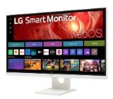 LG 27U731SA-W, 27" IPS Smart webOS23, 5ms, 1000:1, 350cd/m, FHD 3840 x 2160, ThinQ, DCI-P3 90%, HDR 10, HDMI, USB Type-C , Bluetooth, Speacers 5W x 2, Tilt, White