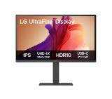LG 27U730A-B, 27" UltraFine UHD, IPS 4K , 5ms, 1000:1, 300cd/m2, 3840 x 2160, DCI-P3 90%, HDR 10, HDMI, USB-C, PD- 90 W, DisplayPort, Reader mode, Dynamic Action Sync, Tilt, Height (Range), Swivel, Speacers 2x5W, LG Switch, Black
