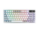 Asus ROG Azoth 75 Wireless DIY Custom Gaming Keyboard, OLED display, Gasket-Mount, Three-Layer Dampening, Hot-Swappable Pre-lubed ROG NX Red Switches & Keyboard Stabilizers, PBT Keycaps, RGB-White