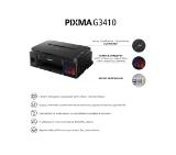 Canon PIXMA G3410 All-In-One, Black + Canon GI-490 BK