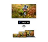 Thomson Smart UHD TV 43"; Google TV; 3840 x 2160 (4K UHD), 4000:1, DLED, 60 Hz, DVB-T/T2/C/S/S2, HDR10, Wi-Fi, Bluetooth, LAN, HDMI 2 (2.0) + 2 (2.1), USB 2 (2.0) + 1 (3.0),Central Swivel Stand, Black