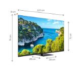 Thomson Smart UHD TV 55"; Google TV; 3840 x 2160 (4K UHD), 4000:1, DLED, 60 Hz, DVB-T/T2/C/S/S2, HDR10, Wi-Fi, Bluetooth, LAN, HDMI 2 (2.0) + 2 (2.1), USB 2 (2.0) + 1 (3.0),Central Swivel Stand, Black