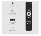 Thomson Smart UHD TV 55"; Google TV; 3840 x 2160 (4K UHD), 4000:1, DLED, 60 Hz, DVB-T/T2/C/S/S2, HDR10, Wi-Fi, Bluetooth, LAN, HDMI 2 (2.0) + 2 (2.1), USB 2 (2.0) + 1 (3.0),Central Swivel Stand, Black