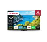 Thomson Smart UHD TV 65"; Google TV; 3840 x 2160 (4K UHD), 4000:1, DLED, 60 Hz, DVB-T/T2/C/S/S2, HDR10, Wi-Fi, Bluetooth, LAN, HDMI 2 (2.0) + 2 (2.1), USB 2 (2.0) + 1 (3.0),Central Swivel Stand, Black