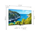 Thomson Smart UHD TV 75"; Google TV; 3840 x 2160 (4K UHD), 4000:1, DLED, 60 Hz, DVB-T/T2/C/S/S2, HDR10, Wi-Fi, Bluetooth, LAN, HDMI 2 (2.0) + 2 (2.1), USB 2 (2.0) + 1 (3.0),Central Swivel Stand, Black