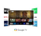 Thomson Smart UHD TV 75"; Google TV; 3840 x 2160 (4K UHD), 4000:1, DLED, 60 Hz, DVB-T/T2/C/S/S2, HDR10, Wi-Fi, Bluetooth, LAN, HDMI 2 (2.0) + 2 (2.1), USB 2 (2.0) + 1 (3.0),Central Swivel Stand, Black