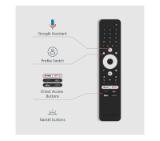 Thomson Smart UHD TV 75"; Google TV; 3840 x 2160 (4K UHD), 4000:1, DLED, 60 Hz, DVB-T/T2/C/S/S2, HDR10, Wi-Fi, Bluetooth, LAN, HDMI 2 (2.0) + 2 (2.1), USB 2 (2.0) + 1 (3.0),Central Swivel Stand, Black