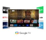 Thomson Smart QLED TV 43"; Google TV; 3840 x 2160 (4K UHD), 4000:1, QLED, 60 Hz, DVB-T/T2/C/S/S2, HDR10, Hotel mode, Wi-Fi, Bluetooth, LAN, HDMI 2 (2.0) + 2 (2.1), USB 2 (2.0) + 1 (3.0), Central Swivel Stand, Dark gray