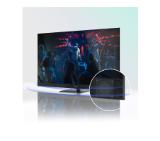 Thomson Smart QLED Plus TV 65"; Google TV; 3840 x 2160 (4K UHD), QLED, 4000:1, 60 Hz, DVB-T/T2/C/S/S2, HDR10, Wi-Fi, Bluetooth, LAN, HDMI 2 (2.0) + 2 (2.1), USB 2 (2.0) + 1 (3.0),Built-in Front Speakers, Central Swivel Stand, Black
