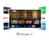 Thomson Smart QLED Plus TV 65"; Google TV; 3840 x 2160 (4K UHD), QLED, 4000:1, 60 Hz, DVB-T/T2/C/S/S2, HDR10, Wi-Fi, Bluetooth, LAN, HDMI 2 (2.0) + 2 (2.1), USB 2 (2.0) + 1 (3.0),Built-in Front Speakers, Central Swivel Stand, Black