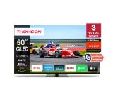 Thomson Smart QLED Pro TV 50"; Google TV; 3840 x 2160 (4K UHD), DLED, 144 Hz, DVB-T/T2/C/S/S2, HDR10, Wi-Fi, Bluetooth, LAN, HDMI 4 (2.1), USB 2 (2.0) + 1 (3.0), Central Swivel Stand, Black