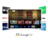 Thomson Smart QLED Pro TV 50"; Google TV; 3840 x 2160 (4K UHD), DLED, 144 Hz, DVB-T/T2/C/S/S2, HDR10, Wi-Fi, Bluetooth, LAN, HDMI 4 (2.1), USB 2 (2.0) + 1 (3.0), Central Swivel Stand, Black