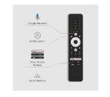 Thomson Smart QLED Pro TV 50"; Google TV; 3840 x 2160 (4K UHD), DLED, 144 Hz, DVB-T/T2/C/S/S2, HDR10, Wi-Fi, Bluetooth, LAN, HDMI 4 (2.1), USB 2 (2.0) + 1 (3.0), Central Swivel Stand, Black