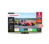 Thomson Smart QLED Pro TV 55"; Google TV; 3840 x 2160 (4K UHD), DLED, 144 Hz, DVB-T/T2/C/S/S2, HDR10, Wi-Fi, Bluetooth, LAN, HDMI 4 (2.1), USB 2 (2.0) + 1 (3.0), Central Swivel Stand, Black