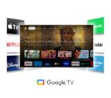 Thomson Smart QLED Pro TV 65"; Google TV; 3840 x 2160 (4K UHD), DLED, 144 Hz, DVB-T/T2/C/S/S2, HDR10, Wi-Fi, Bluetooth, LAN, HDMI 4 (2.1), USB 2 (2.0) + 1 (3.0), Central Swivel Stand, Black