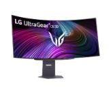 LG 45GX90SA-B, 44.5", OLED UltraGear 21:9 Curved Smart, 0.03 ms, WQHD (3440x1440), 240Hz, HDR 400, 1500000:1, 250 cd/m2, DCI-P3 98.5%, VRR, Free-sync, G-Sync, USB-C, PD 65W, HDMI, DP, PBP, Speakers 7W x2, Bluetooth, LG Switch, Height, Swivel, Tilt, Black