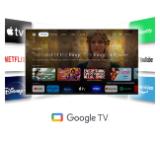 Thomson 50" QLED Google TV; 3840 x 2160 (4K UHD), 4000:1, QLED, 60 Hz, DVB-T/T2/C/S/S2, HDR10, Wi-Fi, Bluetooth, LAN, HDMI 2 (2.0) + 2 (2.1), USB 2 (2.0) + 1 (3.0), Hotel mode, Central Swivel Stand, Dark gray