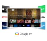 Thomson 55" QLED Google TV; 3840 x 2160 (4K UHD), 4000:1, QLED, 60 Hz, DVB-T/T2/C/S/S2, HDR10, Wi-Fi, Bluetooth, LAN, HDMI 2 (2.0) + 2 (2.1), USB 2 (2.0) + 1 (3.0),Central Swivel Stand, Dark gray