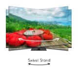 Thomson 55" QLED Google TV; 3840 x 2160 (4K UHD), 4000:1, QLED, 60 Hz, DVB-T/T2/C/S/S2, HDR10, Wi-Fi, Bluetooth, LAN, HDMI 2 (2.0) + 2 (2.1), USB 2 (2.0) + 1 (3.0),Central Swivel Stand, Dark gray